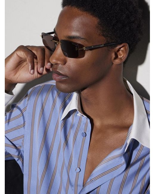 Tom Ford Metallic Square-frame Titanium And Acetate Sunglasses for men