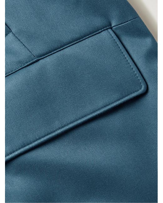 Loro Piana Blue Padded Silk-Twill Bomber Jacket for men