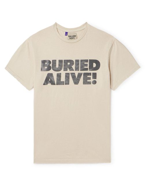 GALLERY DEPT. White Buried Alive Distressed Printed Cotton-jersey T-shirt for men