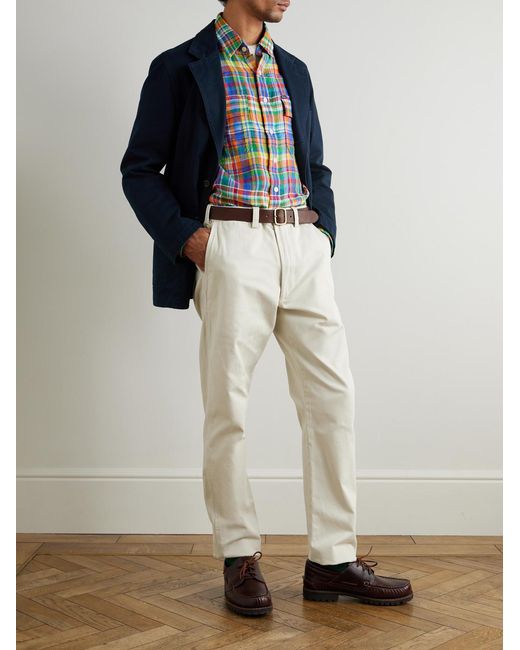 Polo Ralph Lauren Natural Straight-Leg Cotton-Twill Trousers for men