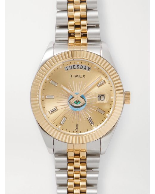 Jacquie Aiche Orologio 36 Mm di Timex in Metallic da Uomo