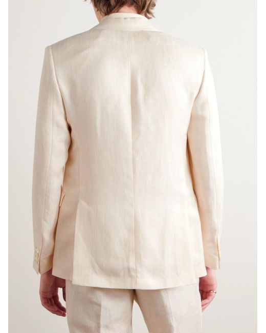 Favourbrook Natural Slim-Fit Herringbone Linen And Silk-Blend Suit Jacket for men
