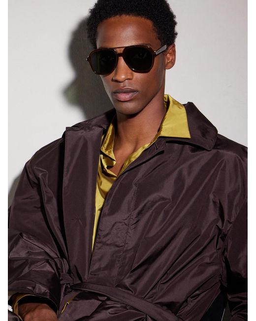 Saint Laurent Green Square-frame Acetate Sunglasses for men