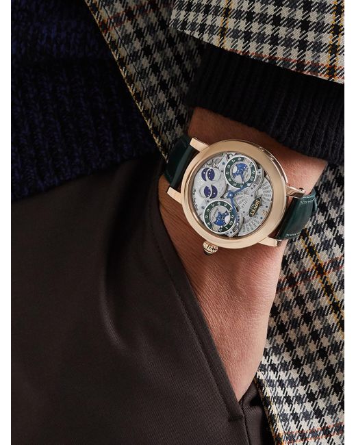 Bovet Black Récital 27 Limited Edition Hand-wound 18-karat Red Gold Watch, Ref. R270007 for men