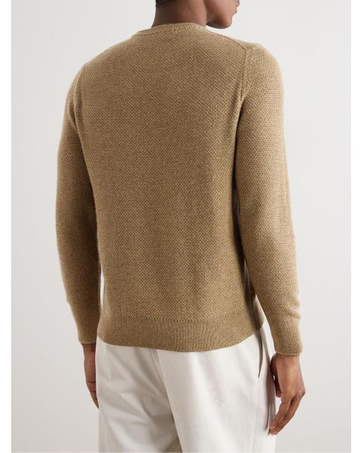 Loro Piana Natural City Birdseye Baby Cashmere Sweater for men
