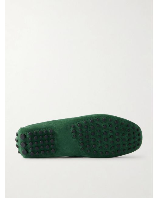 Tom Ford Green Rod Suede Loafers for men