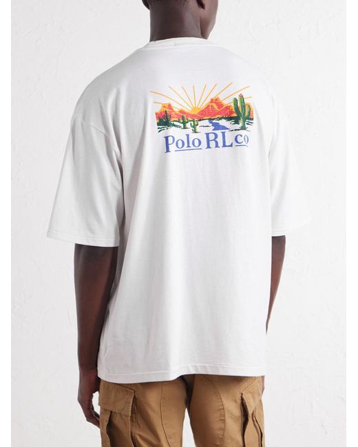 Polo Ralph Lauren White Logo-Print Cotton-Jersey T-Shirt for men