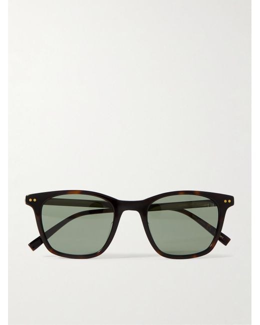 Dunhill Gray Square-frame Tortoiseshell Acetate And Gold-tone Sunglasses for men