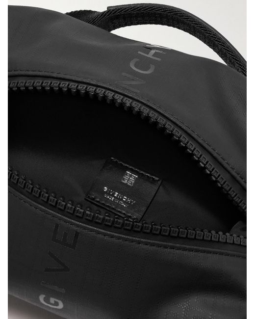 Givenchy Black G-zip Logo-detailed Coated-nylon Belt Bag for men