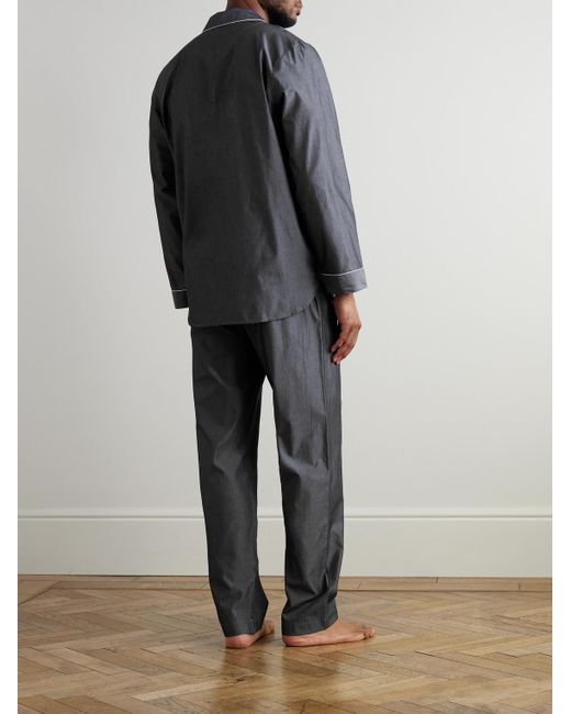 Zimmerli of Switzerland Gray Cotton Pyjama Set for men