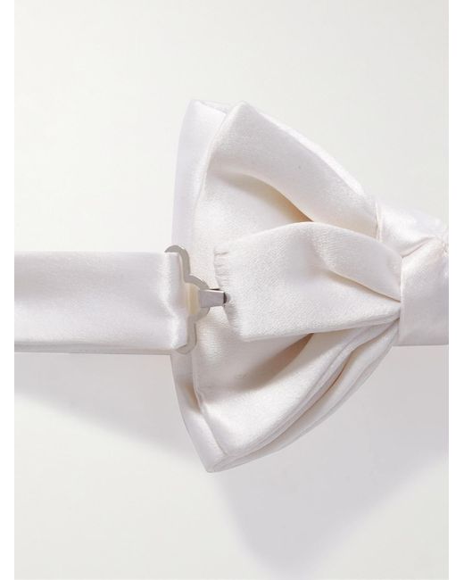 Tom Ford White Pre-Tied Silk-Satin Bow Tie for men