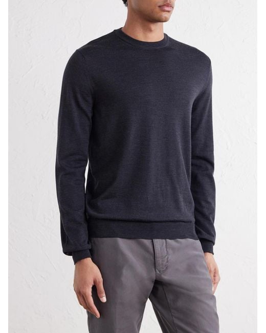 Slowear Blue Zanone Slim-Fit Flexwool Sweater for men