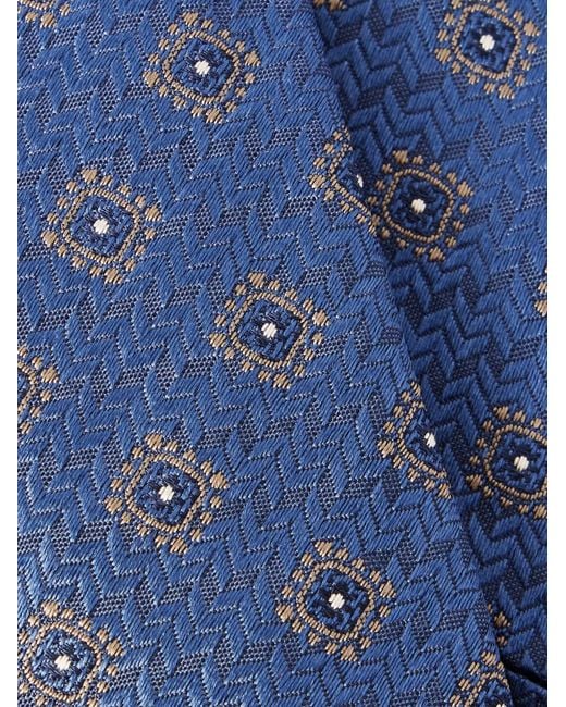 Brunello Cucinelli Blue 8Cm Silk-Jacquard Tie for men
