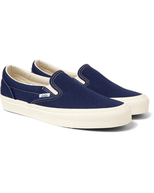 Vans Blue Og Classic Lx Canvas Slip-on Sneakers for men