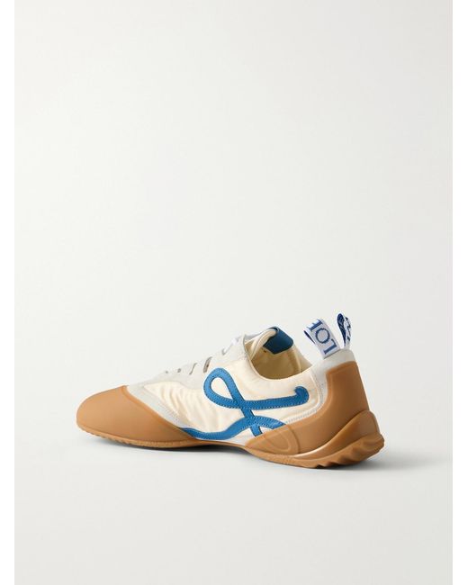 Loewe Blue Grip Suede-Trimmed Nylon Sneakers for men