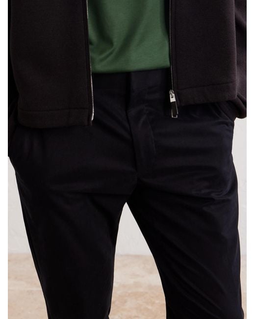 Zegna Blue Straight-Leg Stretch Cotton-Twill Trousers for men