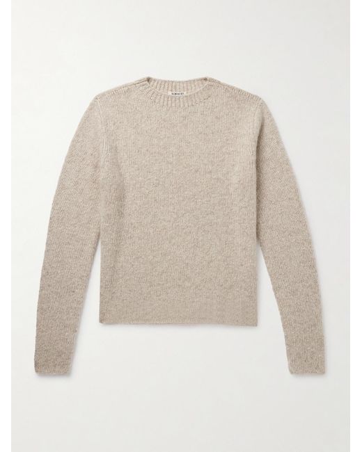 Auralee White Cashmere Sweater for men