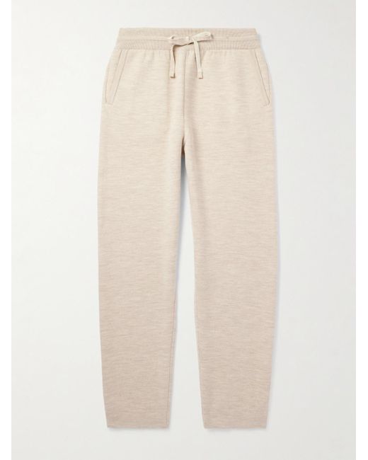 Loro Piana Natural Sassiglioni Straight-Leg Wool Sweatpants for men