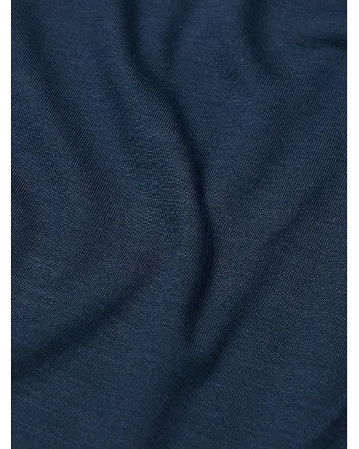 Derek Rose Blue Basel Stretch Micro Modal Jersey Pyjama Set for men