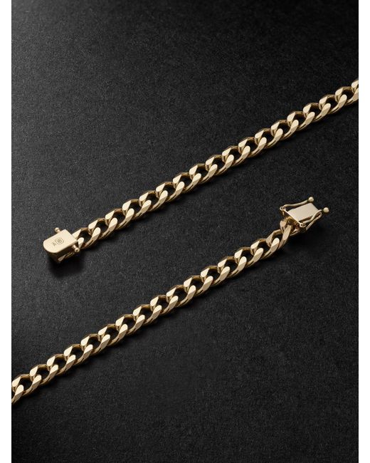 Sydney Evan Black 14-Karat Curb Chain Necklace for men
