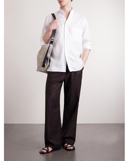 Zegna White Oasi Linen Shirt for men