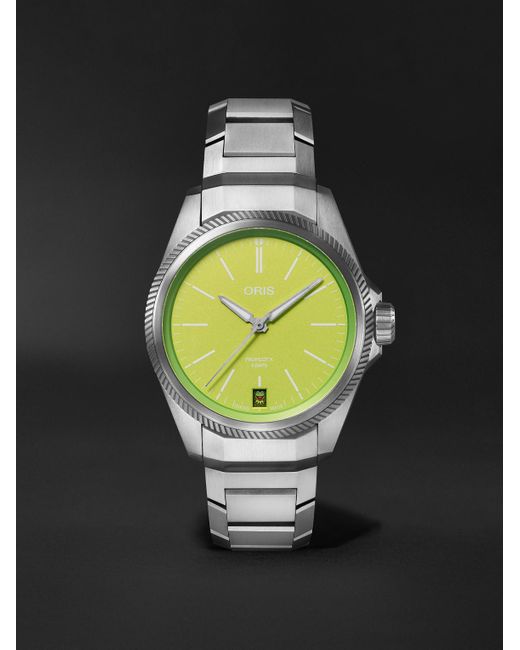 Oris Black The Muppets Propilot X Kermit Limited Edition 39Mm Titanium Watch, Ref. No. 01 400 7778 7157-Set for men