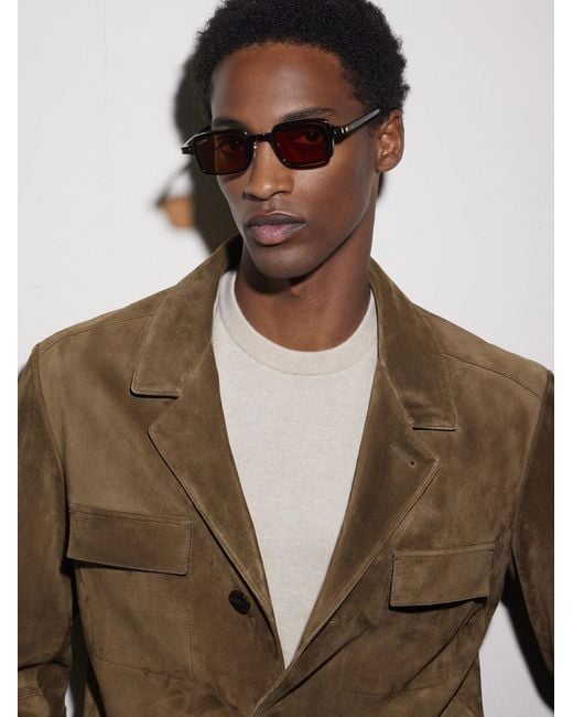 Cartier Black Godron De Cartier Square-frame Acetate Sunglasses for men