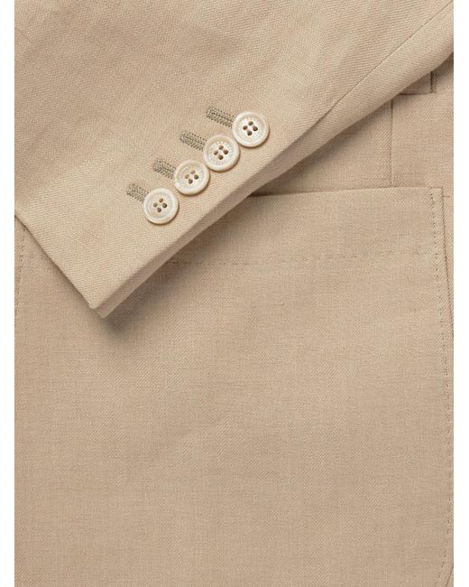 Brunello Cucinelli Natural Linen Suit Jacket for men