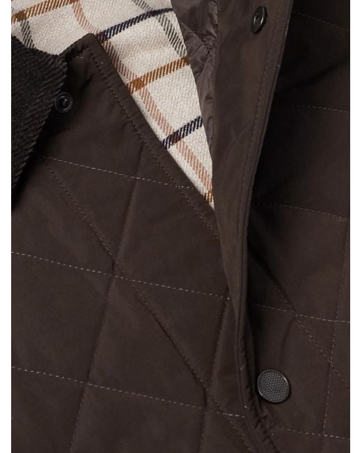 James Purdey & Sons Gray Winchester Corduroy And Knit-Trimmed Quilted Padded Shell Jacket for men
