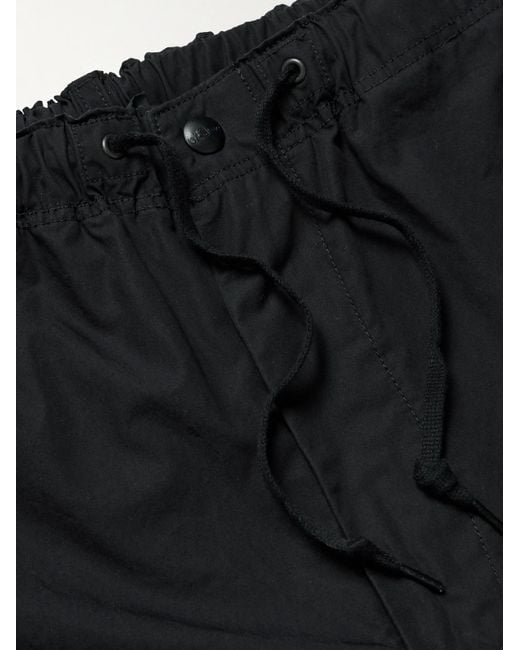 Pantaloni a gamba affusolata in cotone con coulisse New Yorker di Orslow in Black da Uomo
