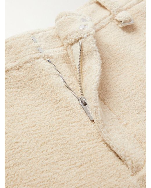 Jacquemus Natural Straight-Leg Cotton-Terry Trousers for men
