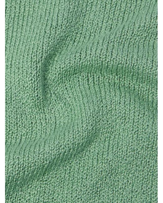 Pullover in misto cotone biologico e seta di Zegna in Green da Uomo