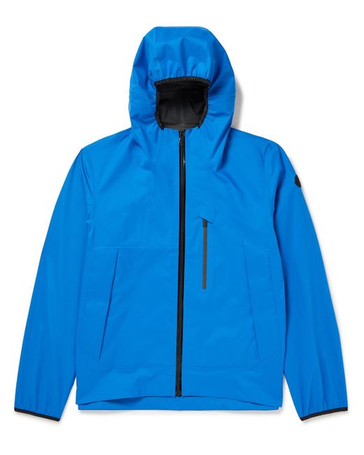 Moncler Sattouf Logo-print Shell Hooded Jacket in Blue for Men - Lyst