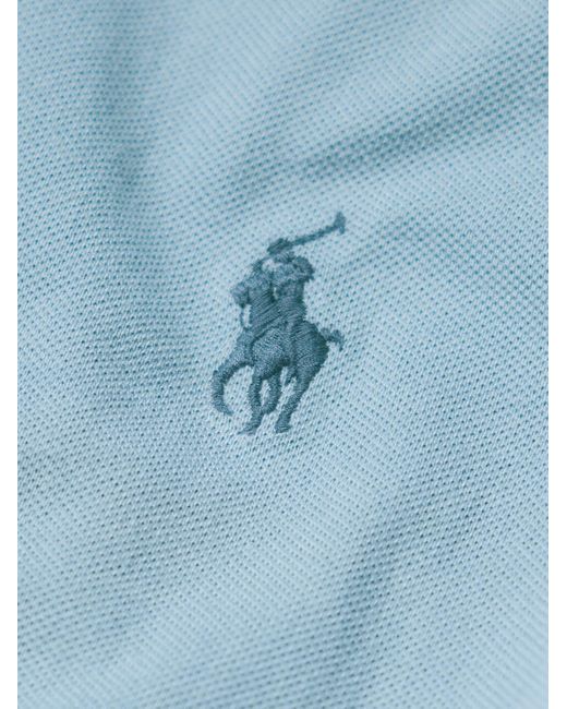 Polo Ralph Lauren Hemd aus Baumwoll-Piqué mit Button-Down-Kragen und Logostickerei in Blue für Herren
