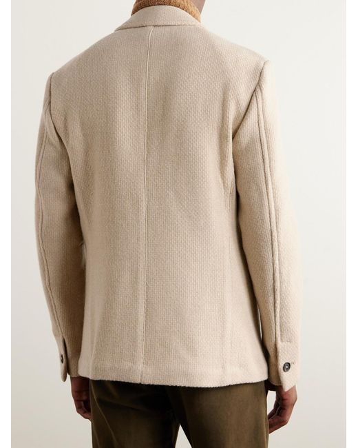 Massimo Alba Natural Solex Woven Wool Jacket for men