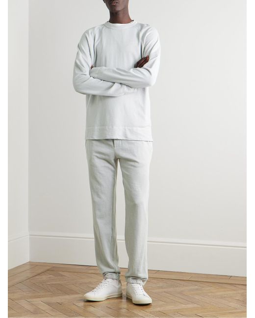 James Perse White Straight-Leg Cotton-Jersey Sweatpants for men