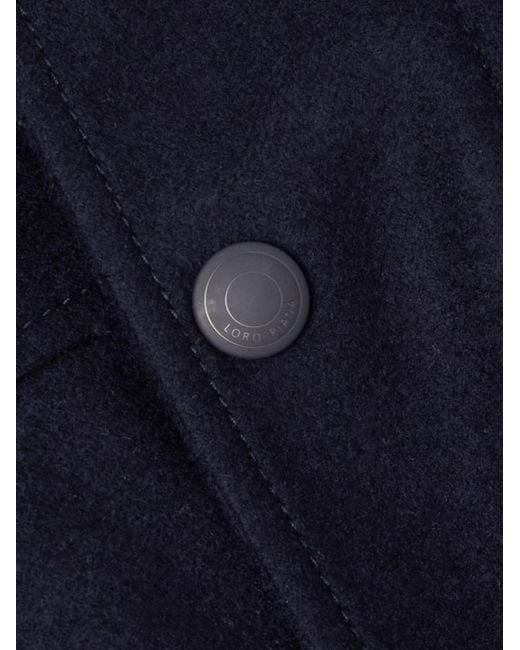 Loro Piana Blue Tristar Wool And Cashmere-Blend Flannel Bomber Jacket for men