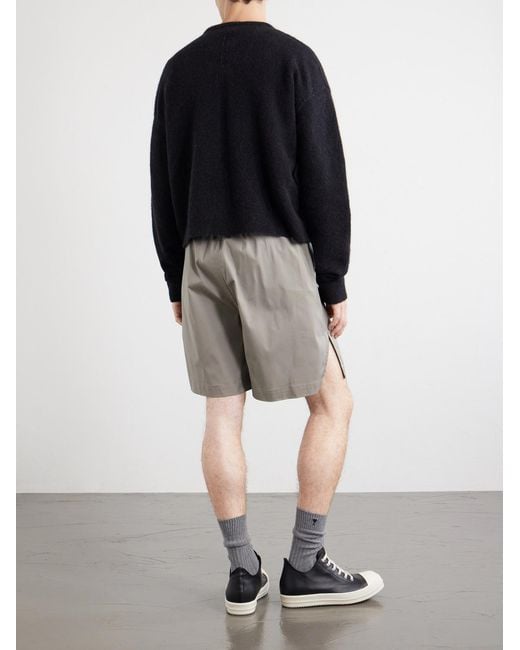 Rick Owens Blue Alpaca Wool-Blend Crewneck Sweater for men