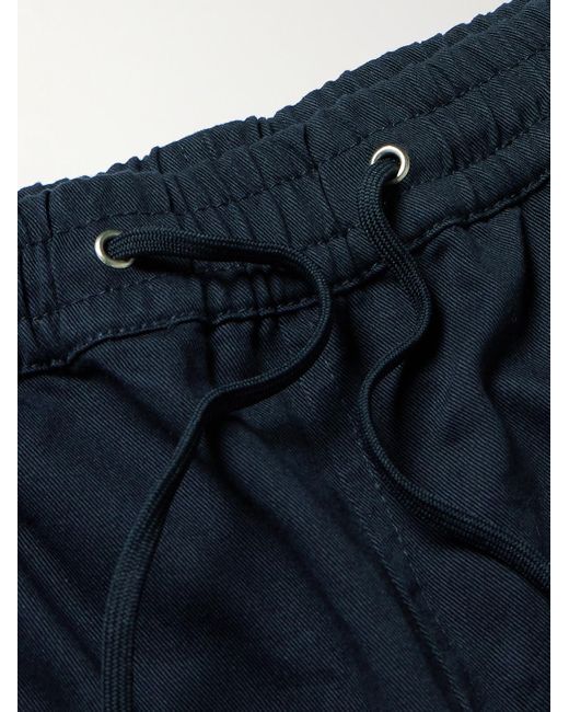 Universal Works Blue Beach Straight-leg Cotton-twill Shorts for men