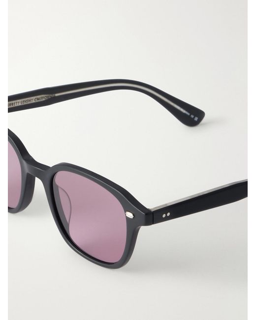 Garrett Leight Black Lachman Round-Frame Acetate Sunglasses for men