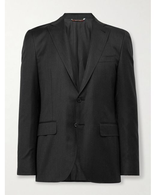 Blazer Destrutturato Slim-Fit di Canali in Black da Uomo