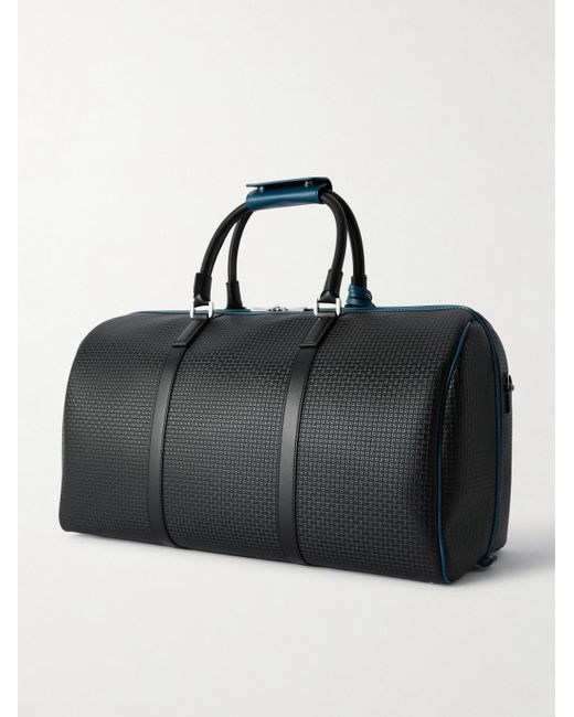 Serapian Reisetasche aus beschichtetem "Stepan"-Canvas mit Lederbesatz in Black für Herren