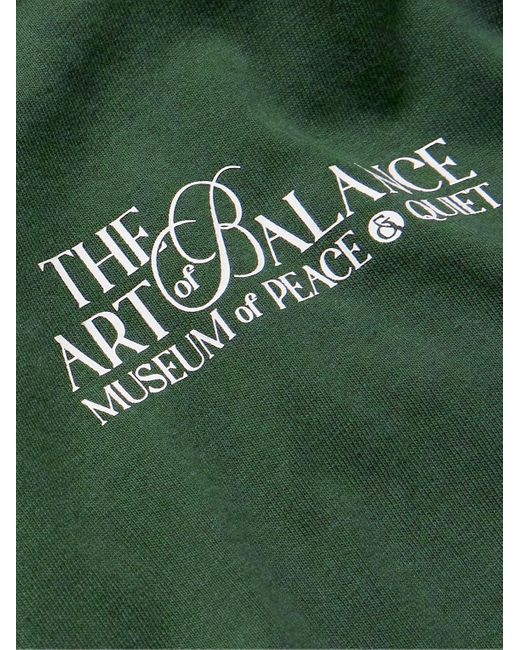 T-shirt in jersey di cotone con logo Art of Balance di Museum of Peace & Quiet in Green da Uomo