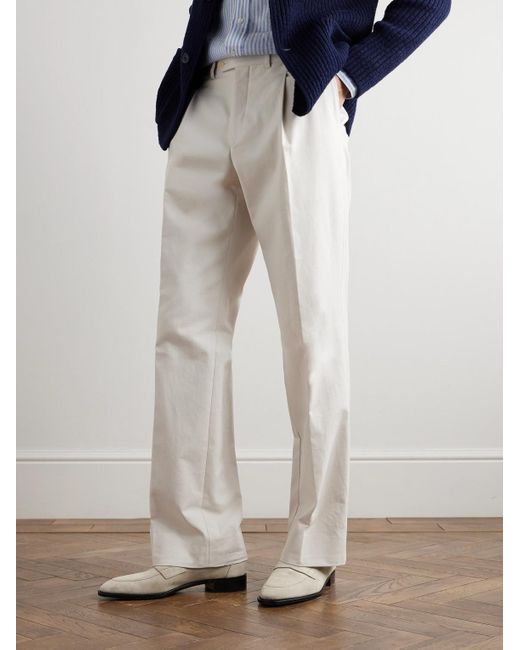 John Lobb White James Suede Penny Loafers for men
