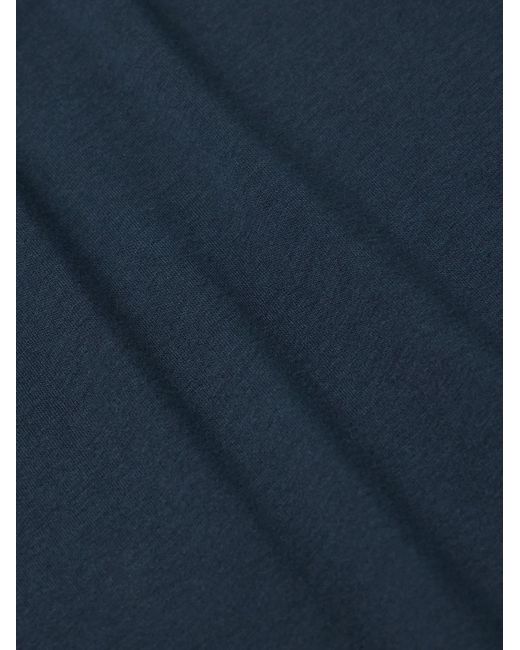 Dries Van Noten Blue Cotton-Jersey T-Shirt for men