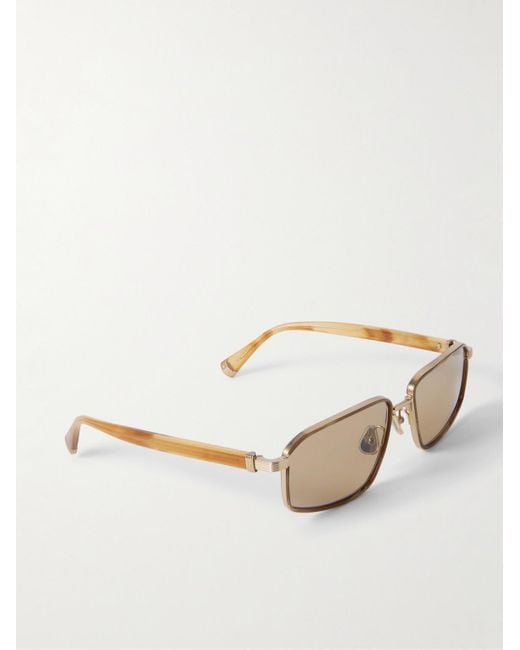 Brunello Cucinelli Natural Square-Frame-Tone Sunglasses for men