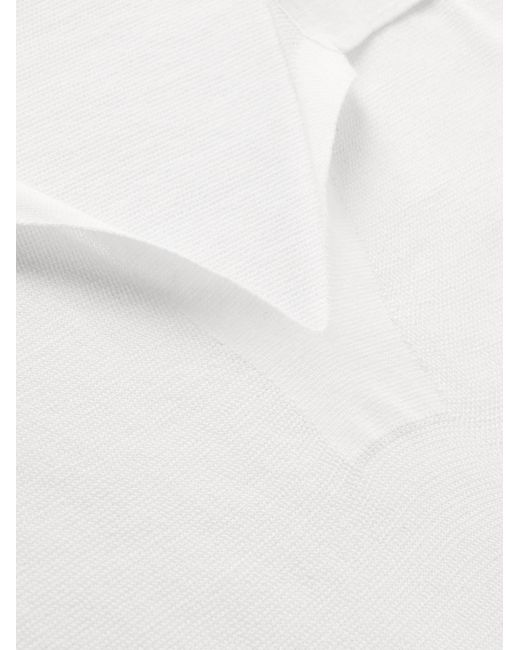 James Purdey & Sons White Slim-Fit Cotton Polo Shirt for men
