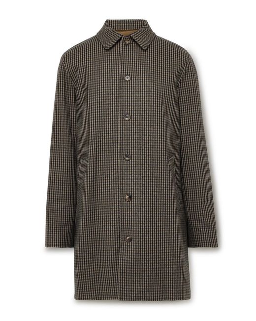 A.P.C. Gray Mac Paul Houndstooth Wool-Blend Coat for men