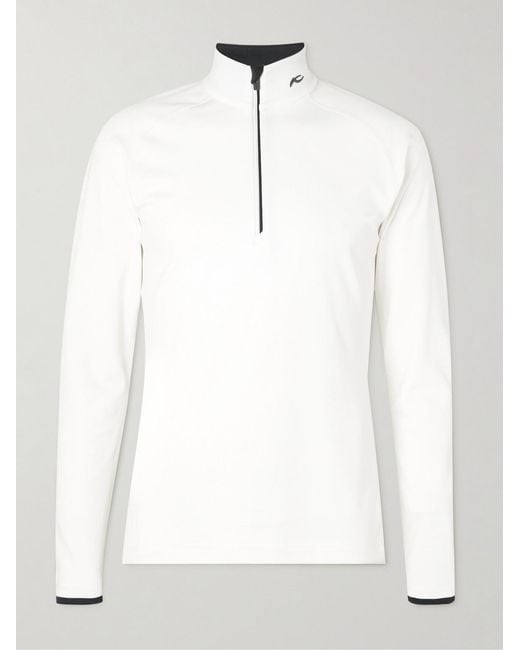 Kjus White Feel Stretch-jersey Half-zip Ski Mid-layer for men