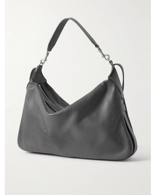 Céline Romy große Umhängetasche aus vollnarbigem Leder in Gray für Herren
